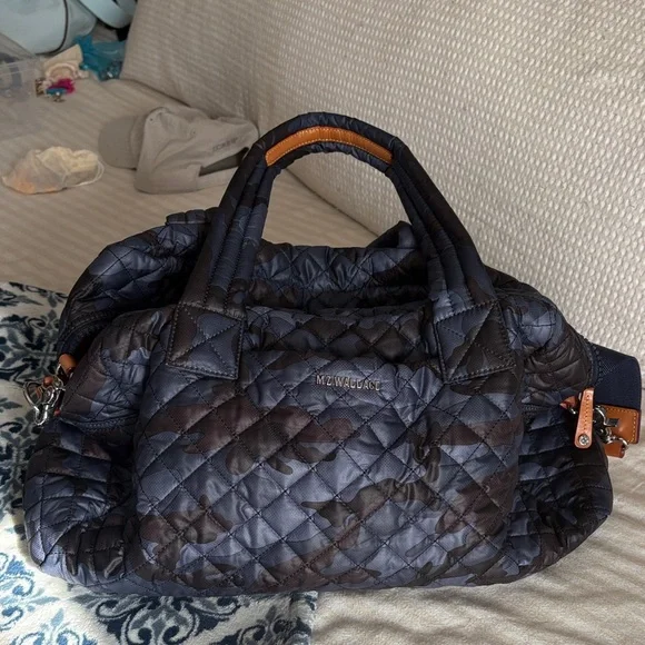 MZ Wallace Quilted Navy Bag - Picture 2 of 6